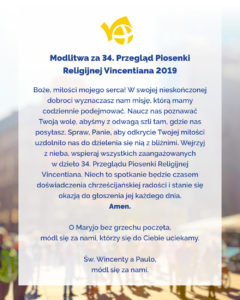 Read more about the article Oficjalna modlitwa 34. PPR Vincentiana